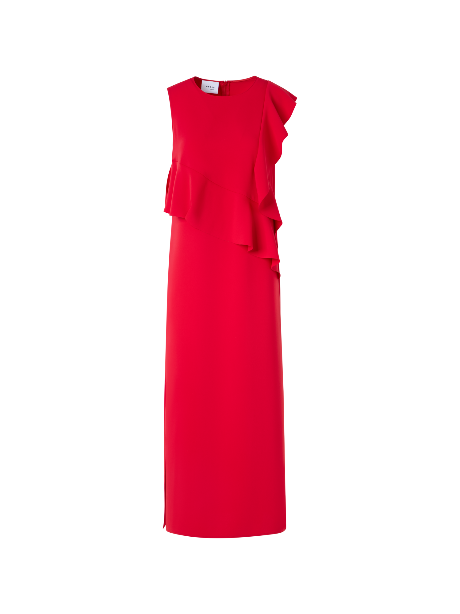 Sleeveless Lasercut-Crêpe Tunic Dress