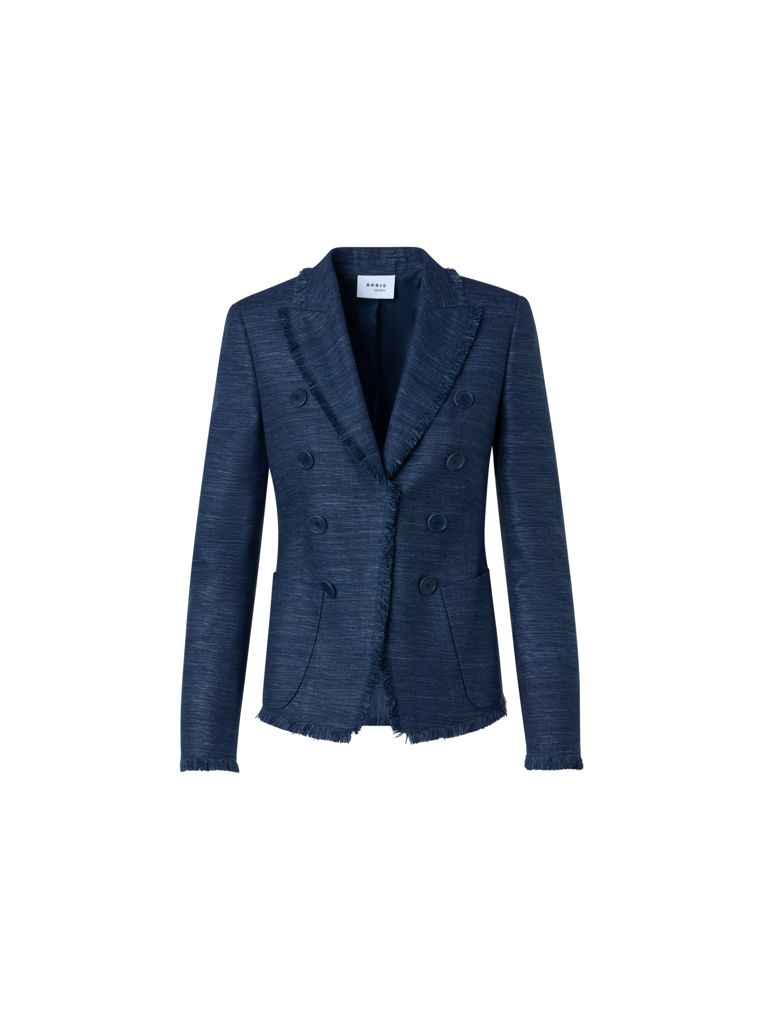Fringed Indian Silk Double-Breasted Jacket