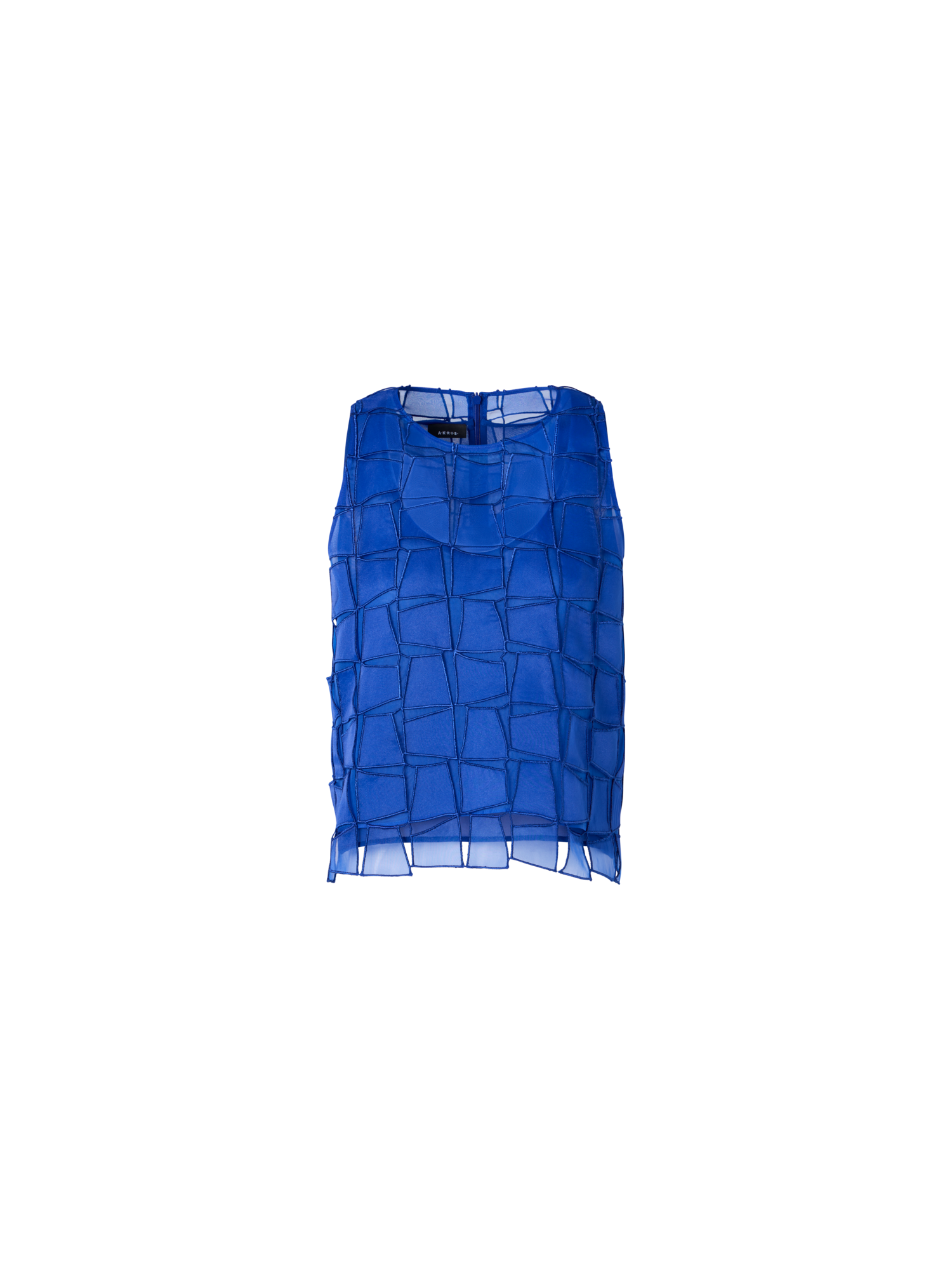 Organza Trapezoid Embroidery Blouse