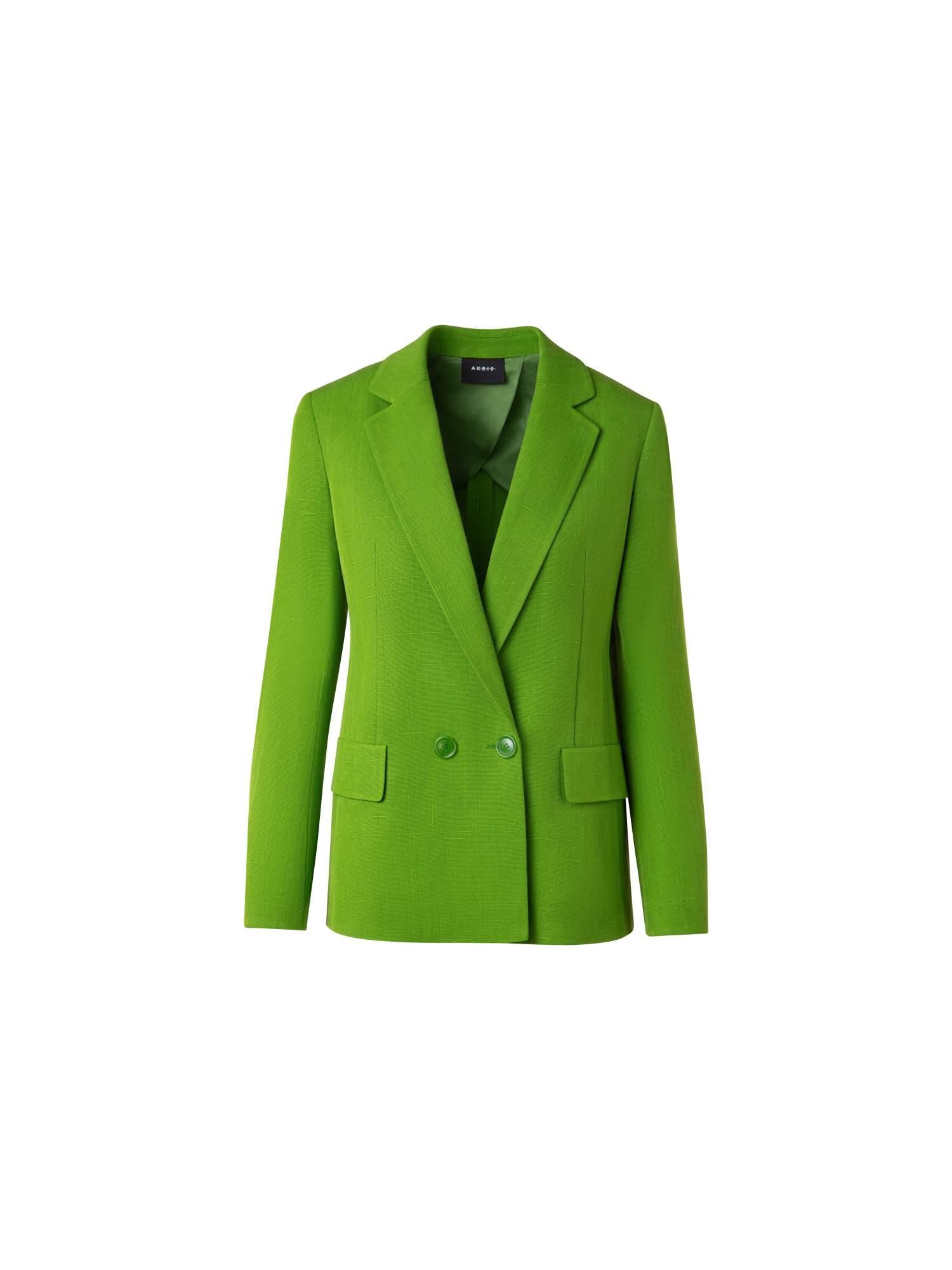Double Breasted Blazer in Shantung Silk