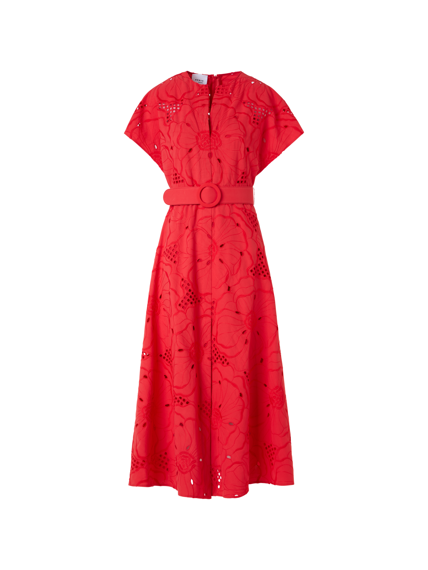 Flower Eyelet Midi Dress