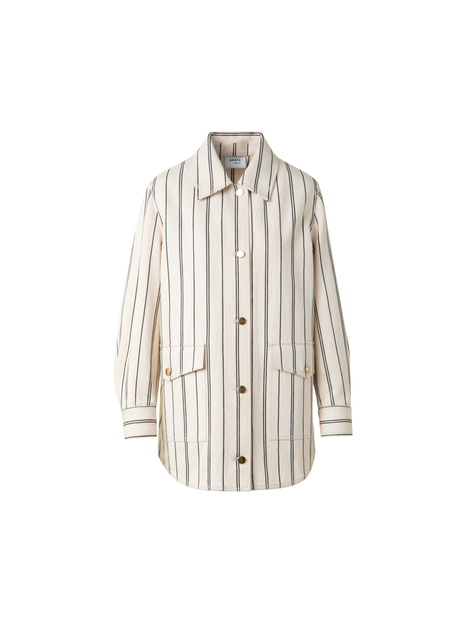 Boyfriend Jacket in Striped Denim