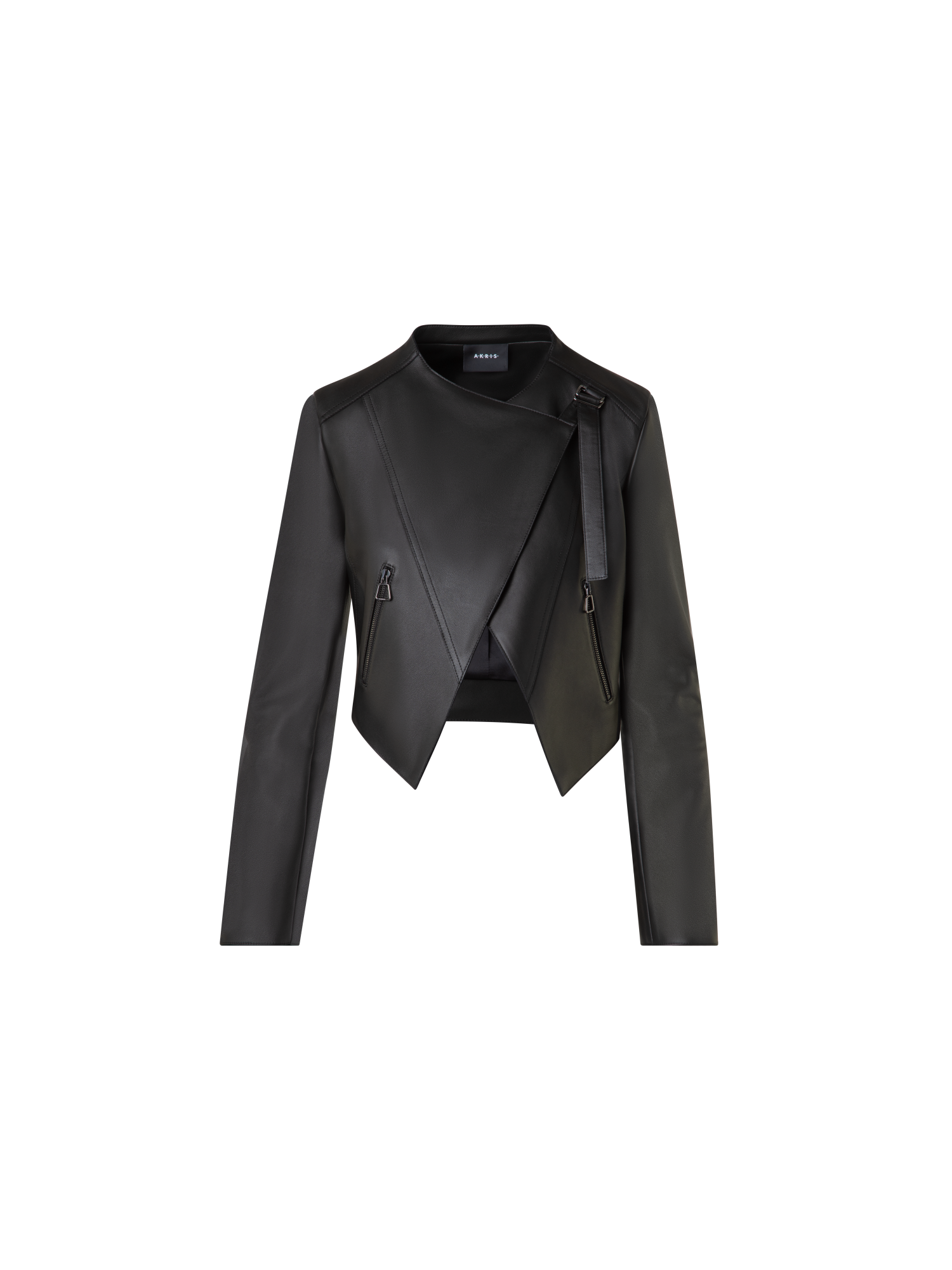 Asymmetrical Leather Biker Jacket