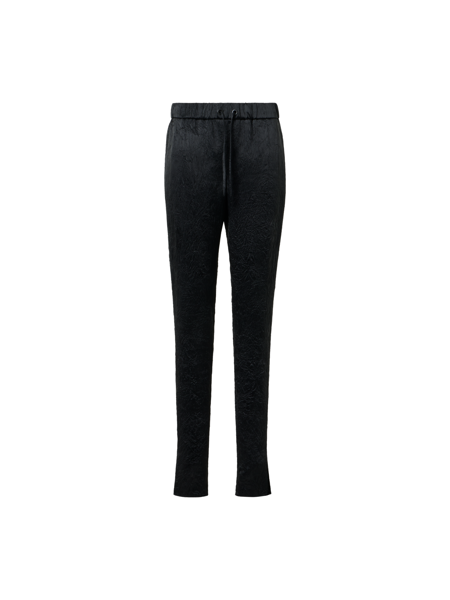 Mike Drawstring Crinkled Satin Jogger Pants