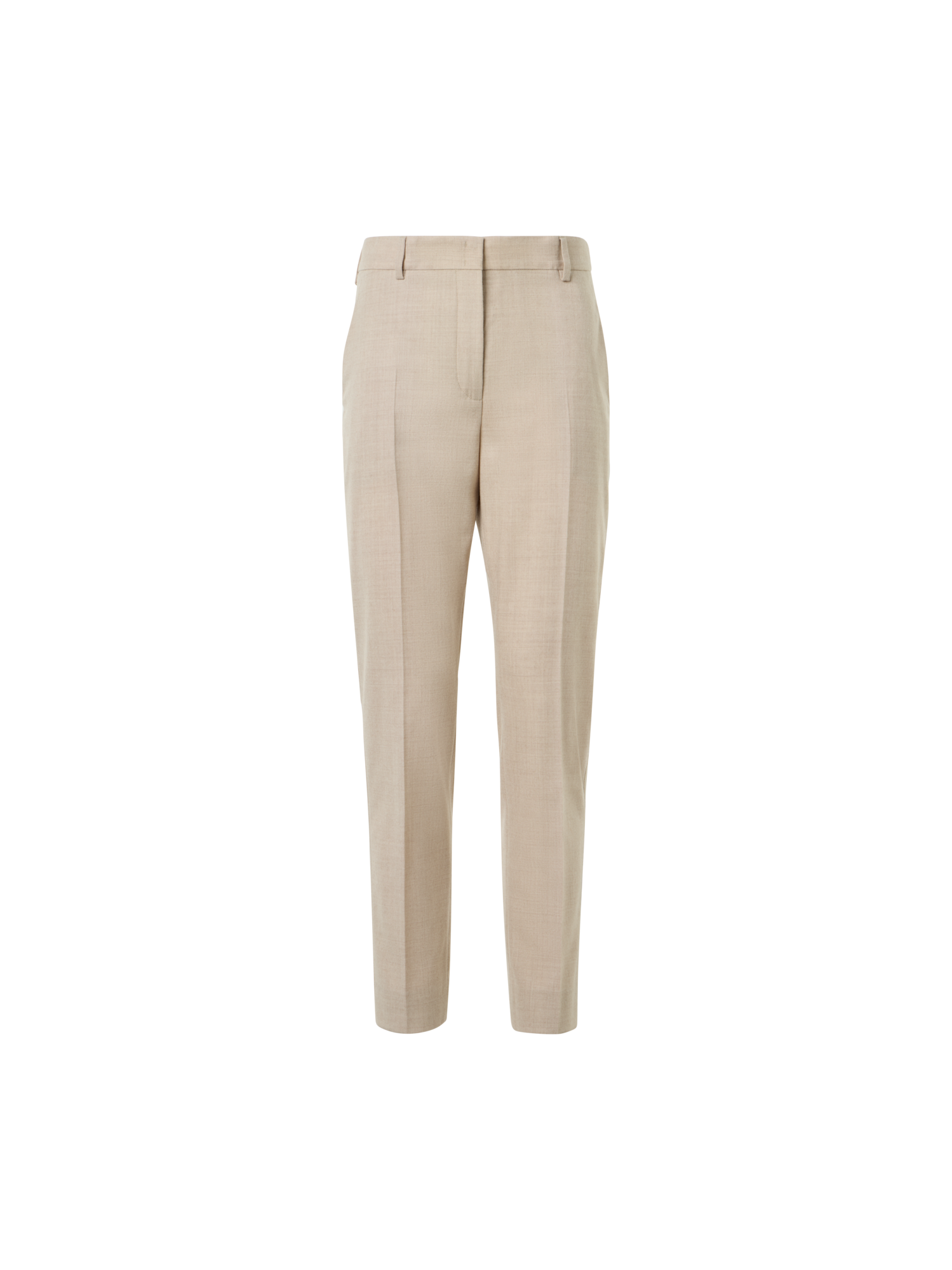 Tapered Wool Stretch Flannel Ankle Pants