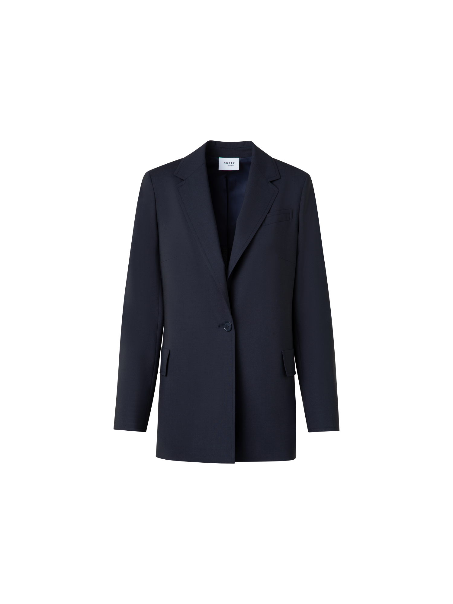 Long Boyfriend Jacket in Cool Wool