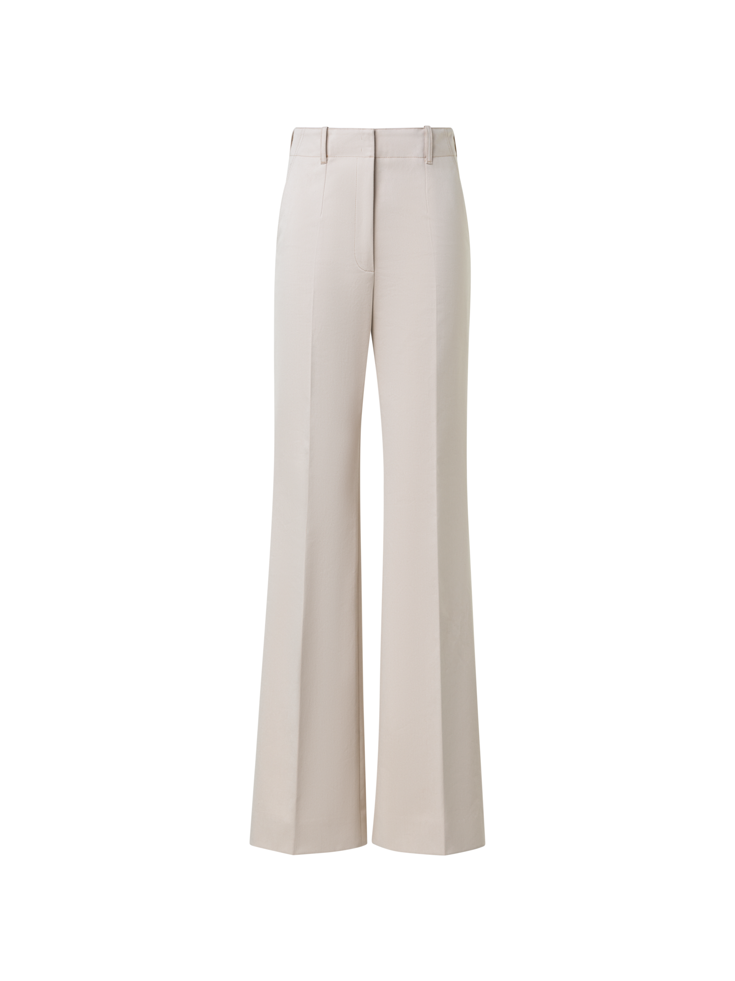 Wide Straight Cotton Gabardine Pants