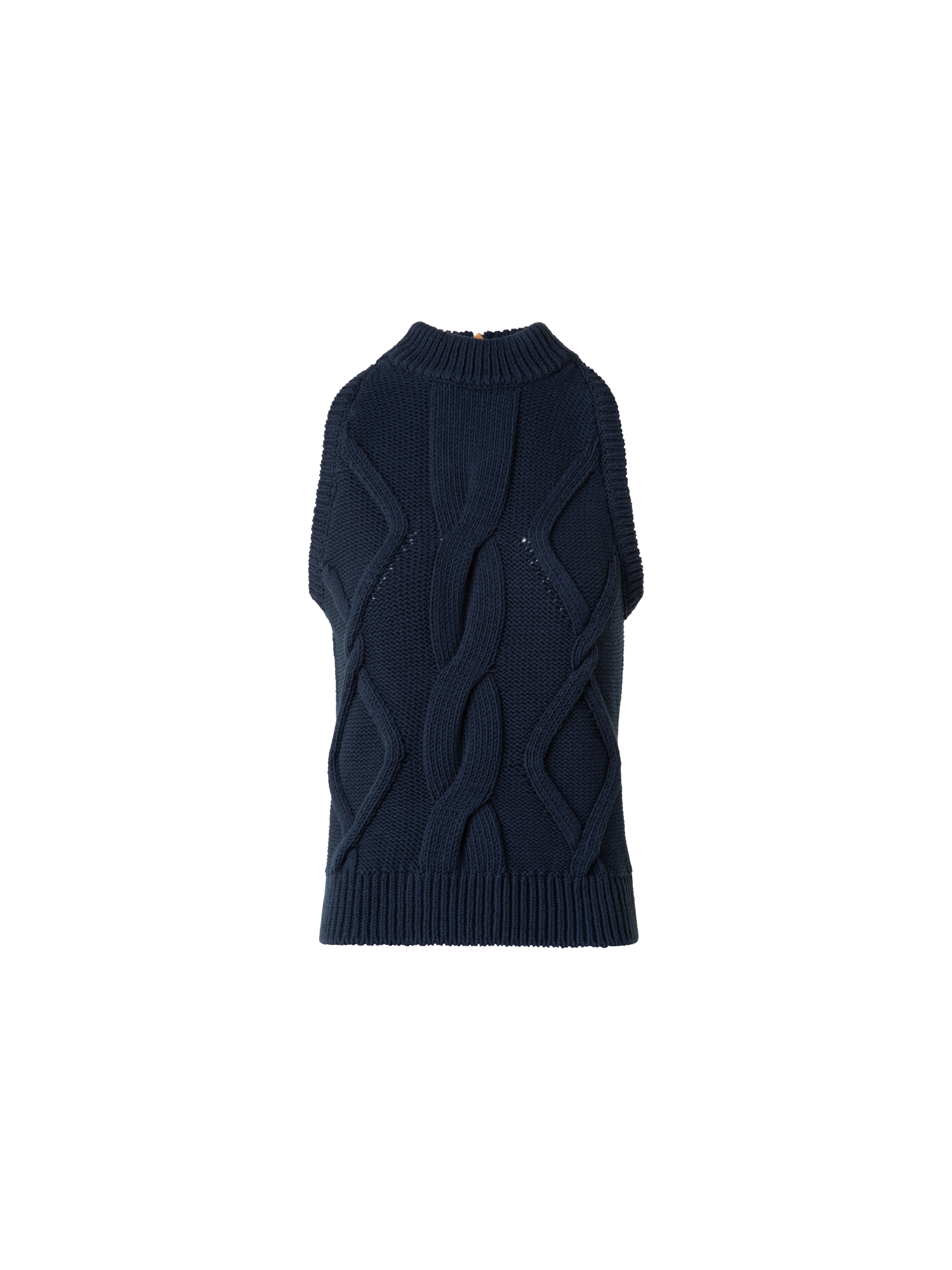 Sleeveless Top in Chunky Cotton Cable Knit