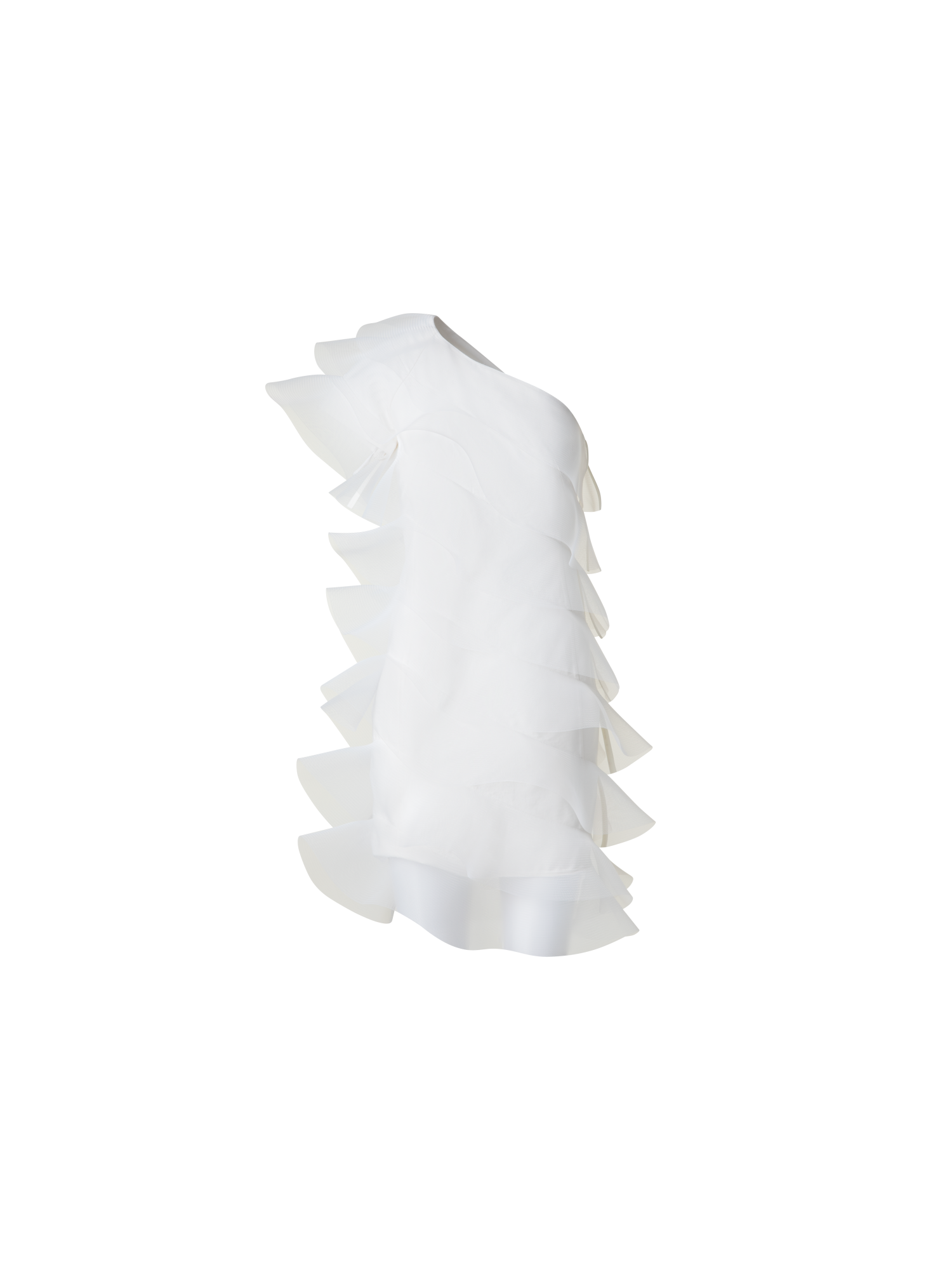 Cotton Silk Cocktail Dress with Waves