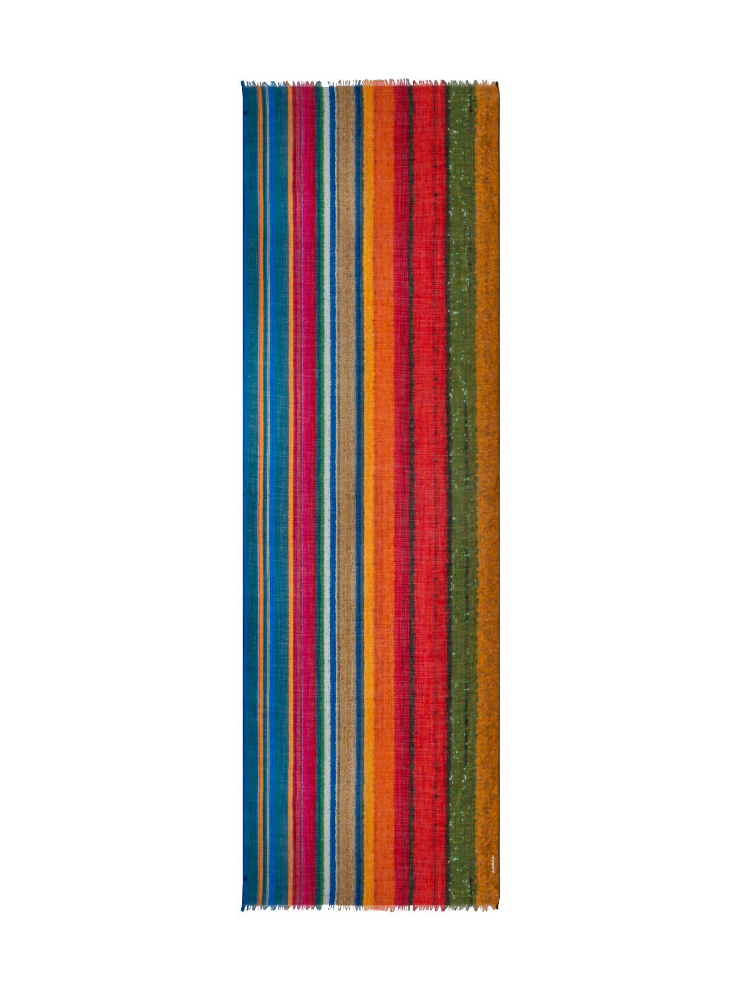 Cashmere Silk Scarf with Wind Turbine Print