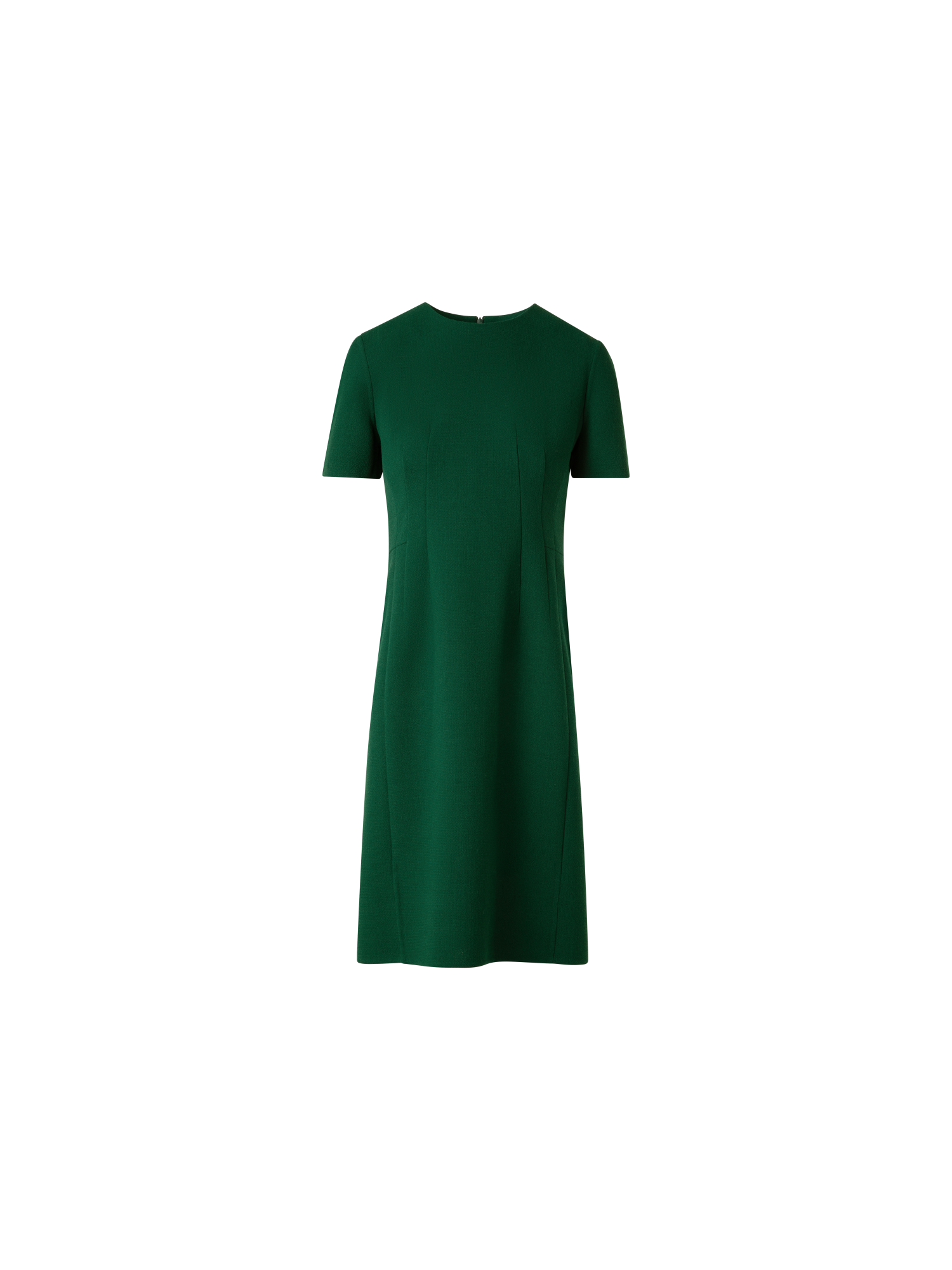 Short Sleeves Sheath Dress in Wool Double-Face