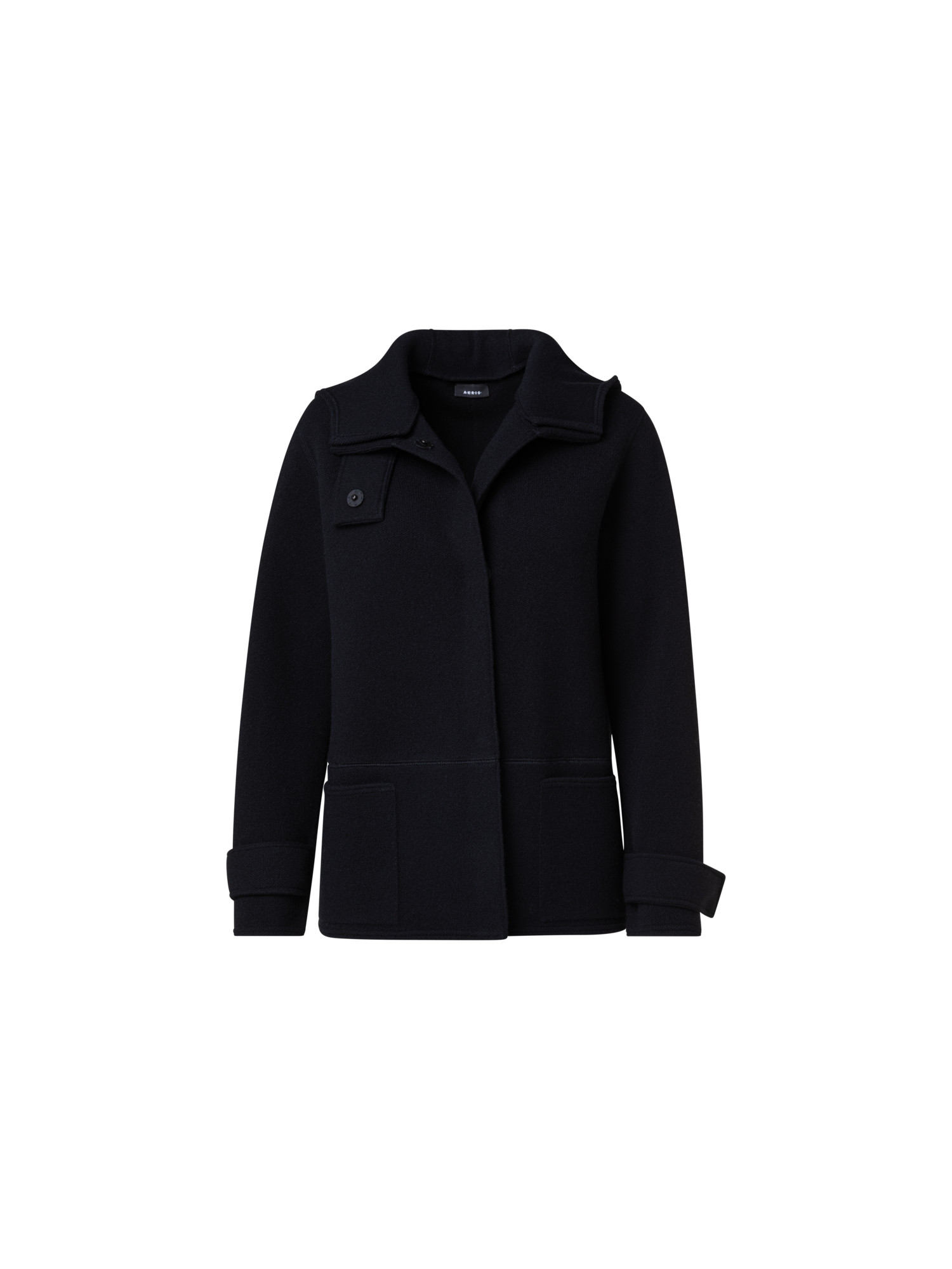 Cashmere Piqué Jacket with Removable Hood