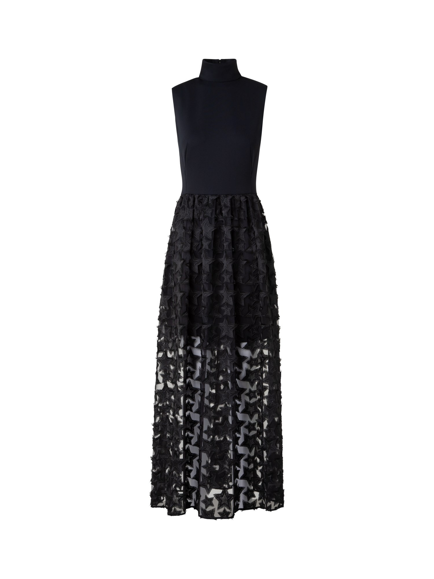 Midi Dress with 3D Star Embroidery