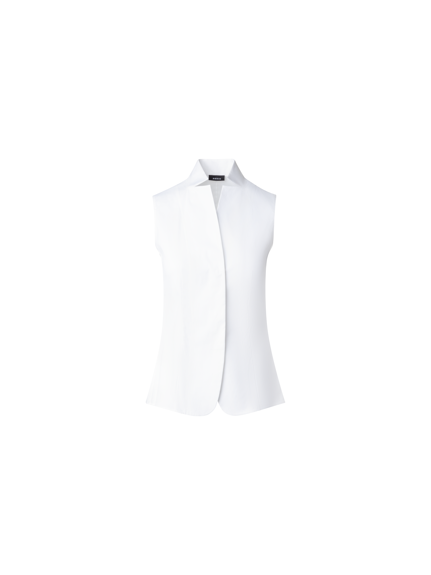 Sleeveless Gilet Blouse with Stretch Construction