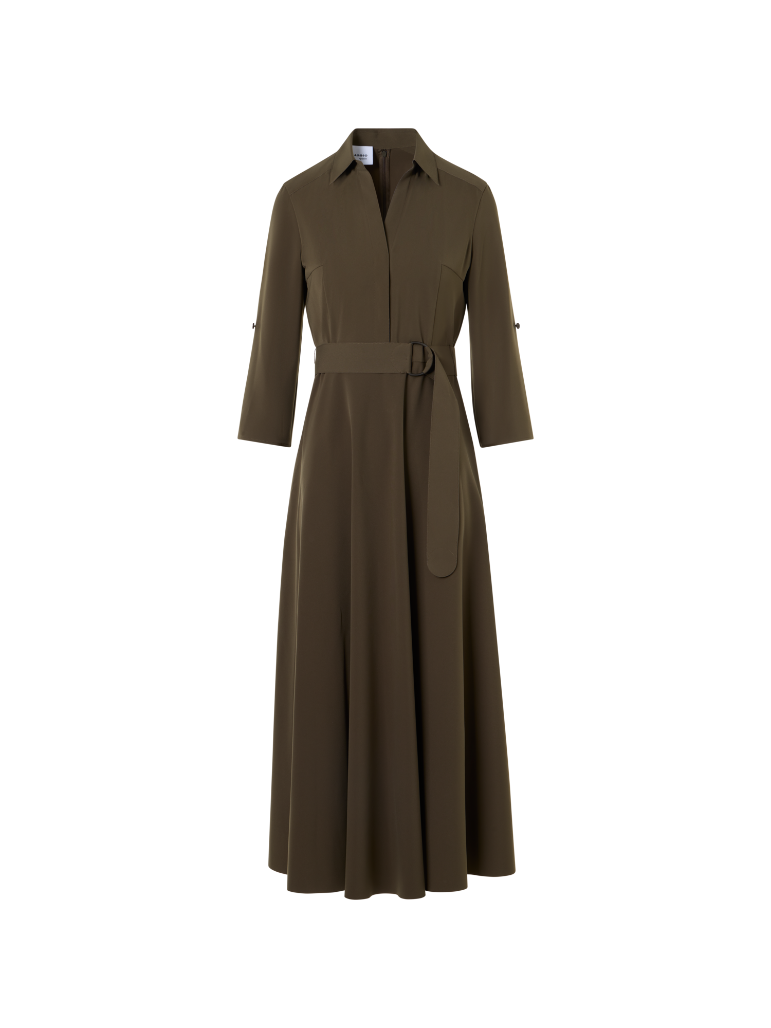 Flared Lasercut-Crêpe Midi Dress