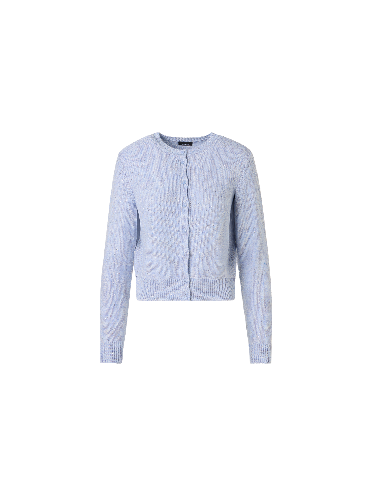Linen-Cotton Micro Sequin Cardigan