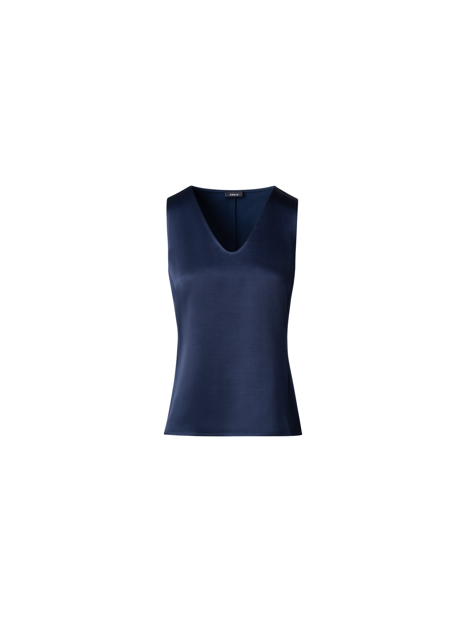 Wool Satin Sleeveless Blouse Top