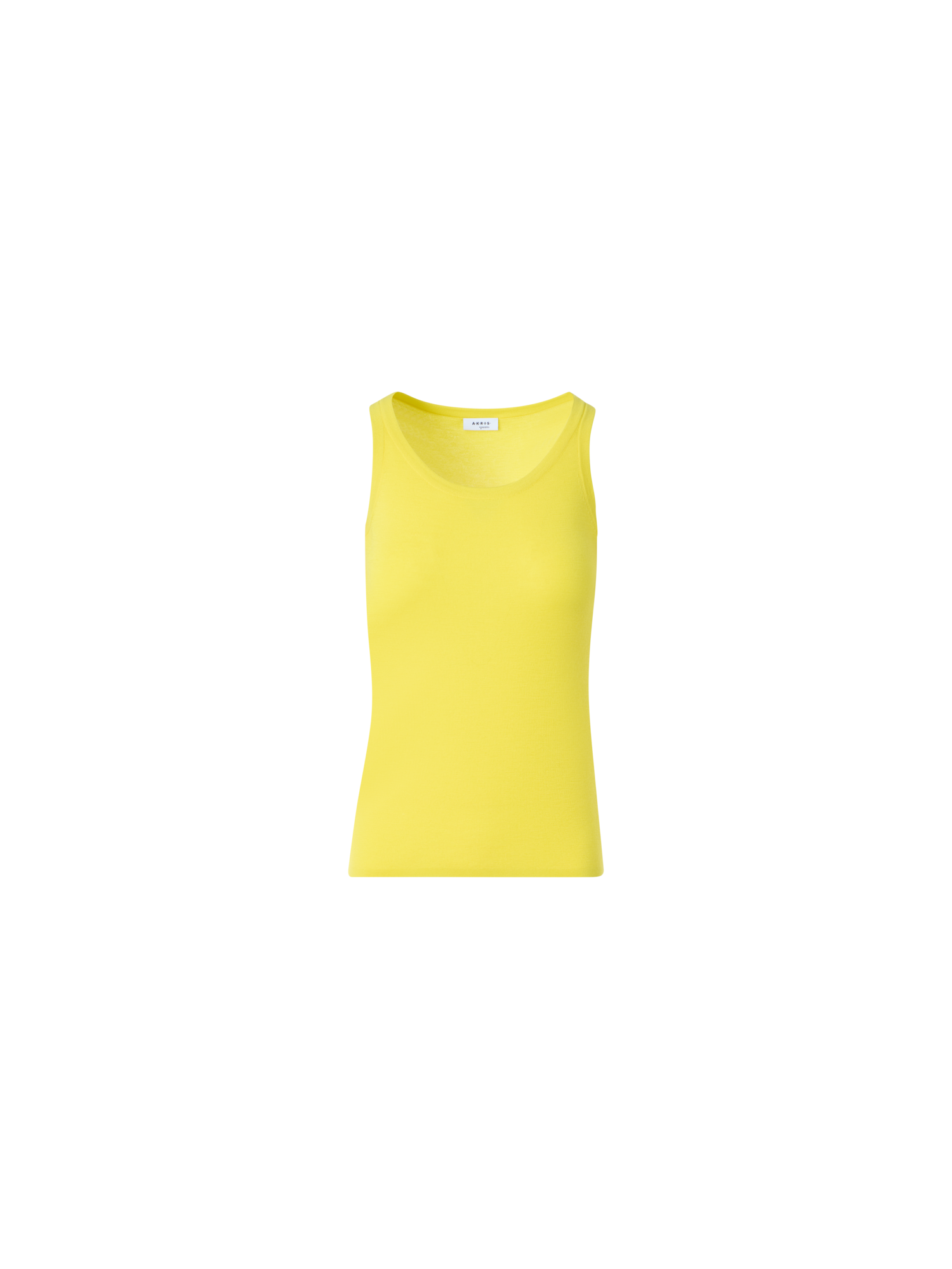 Fitted Merino Wool Tank Top with Scoop Neck