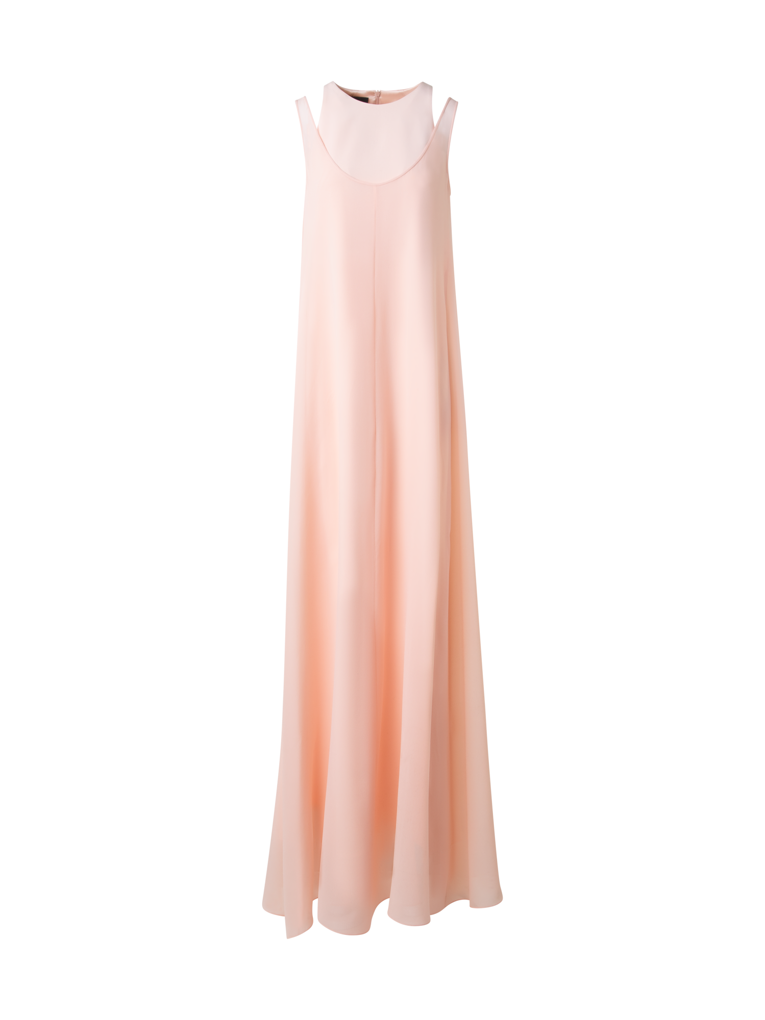 Long Silk Gown with Silk Georgette Overlayer