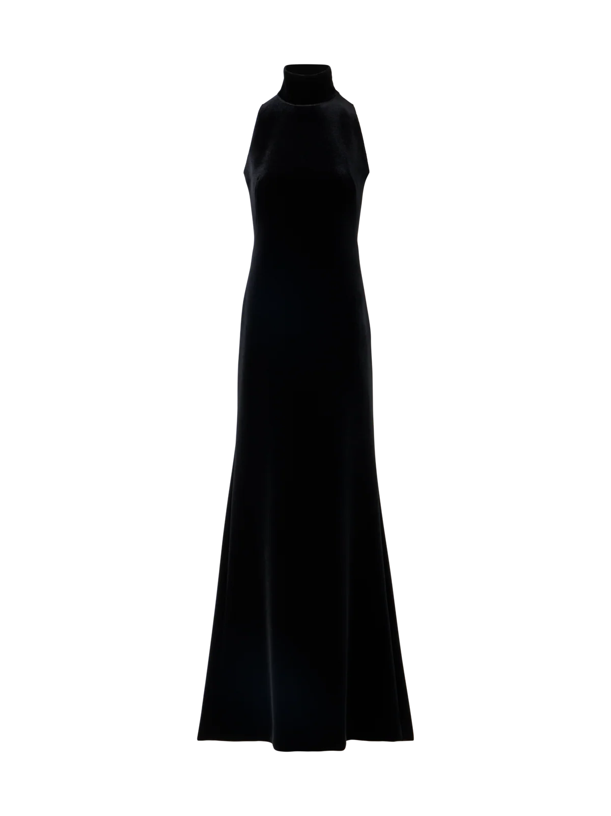 Velvet Halter Gown with The Fringe Knot